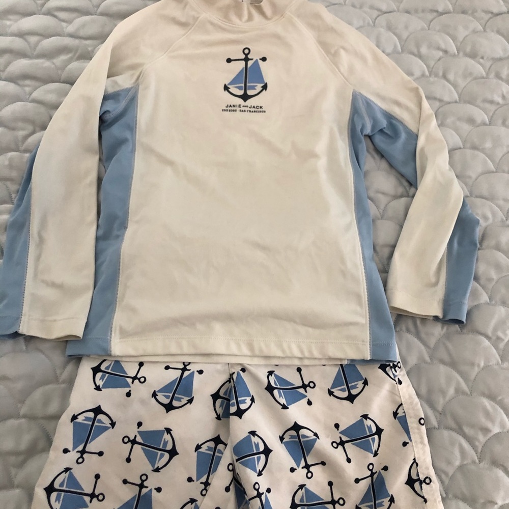 Boys Janie and Jack swimwear top and bottom